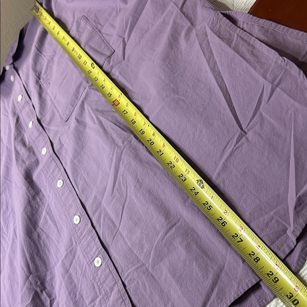 Madewell Lavender Oversized Poplin small Casual Button Down Shirt/dress - Picture 10 of 11